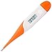 Produktbild AmyGline Digitales Fieberthermometer,Achselthermometer,Speicherfunktion,wasserfest,Flexible Sonde, für Baby, Kinder und Erwachsene  (orange)