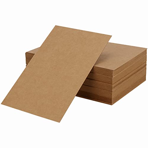 PINGEUI 100 Blatt 10 x 15 cm A6 Kraftpapier Karten, 350g/m² Braun Blanko Papier Cardboard Kraftpapier Postkarten für Selbstgestalten DIY Graffiti Visitenkarten Nachricht Grußkarte Geschenkanhänger Cover
