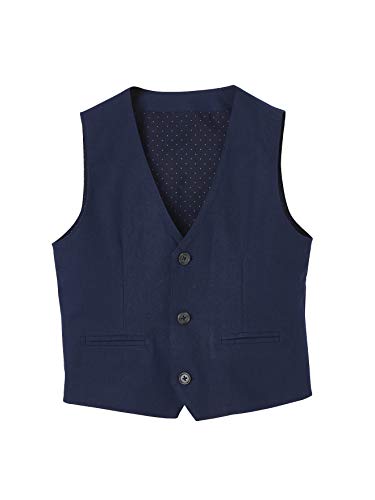 VERTBAUDET - VERTBAUDET Veste sans manches de cérémonie garçon en coton/lin marine foncé 8A