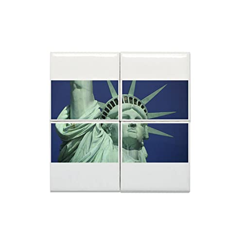 Carreaux Céramique pour rénover un mur blanc terne avec un motif New York azur