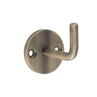 KOOPLES HARDWARE Wall Mounted Coat Hook with Fixings Heavy Duty Metal Hanger for Jackets, Bags, Towels and Hats – Modern Space-Saving Design (Antique Brass)