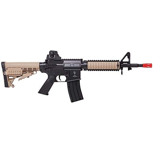 GAME FACE GFR37 Elite Renegade Spring-Powered Single-Shot Airsoft Rifle, Dark Earth/Black 