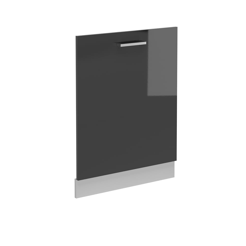 Vicco Panel Frontal del lavavajillas R-Line, Antracita Alto Brillo, 60 cm