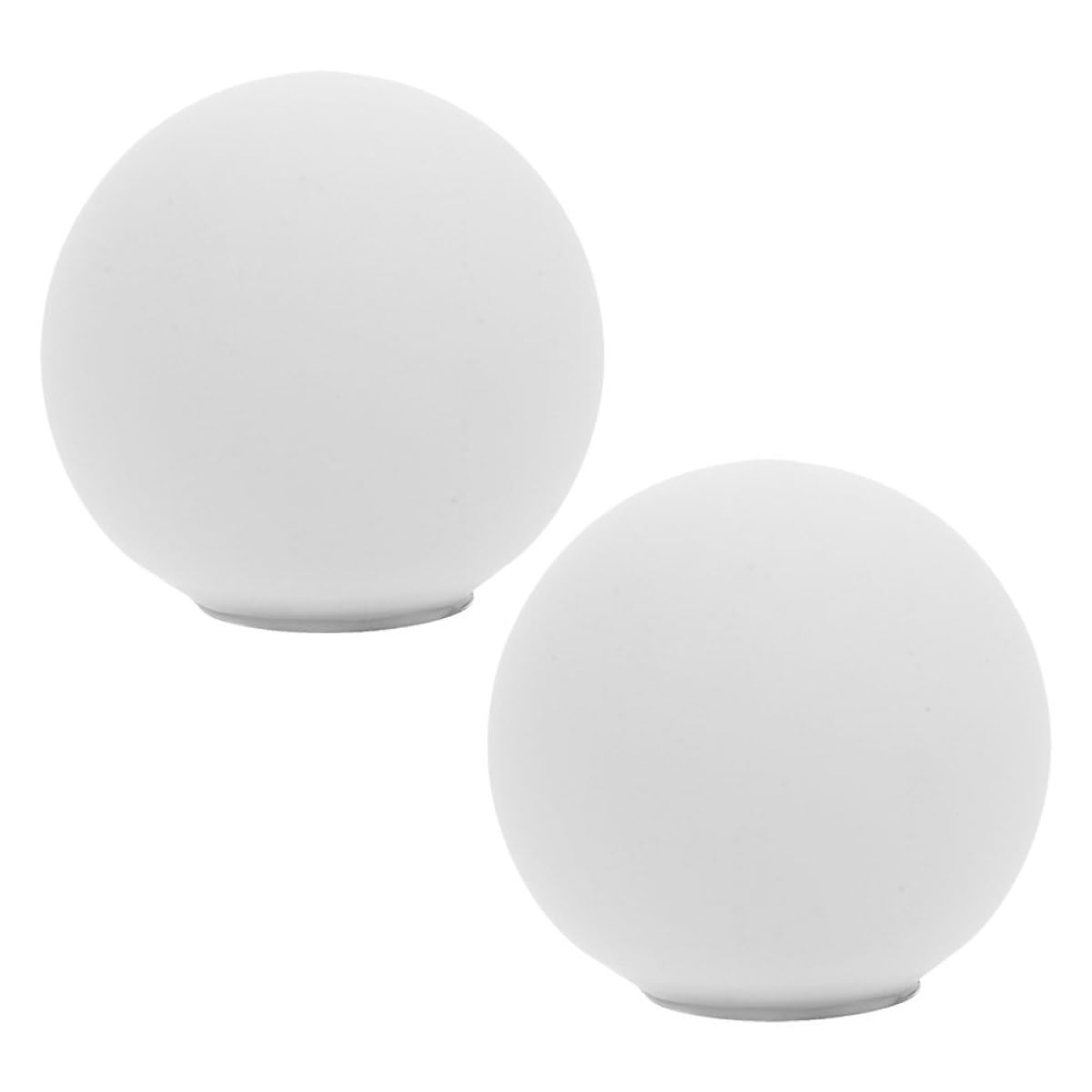Generic 2pcs White Glass Ball Lamp Shade Replacement, G9 Metal Screw Base, 60mm Round Globe Light Shade for Pendant Lights, Indoor Bedrooms, Modern Decor