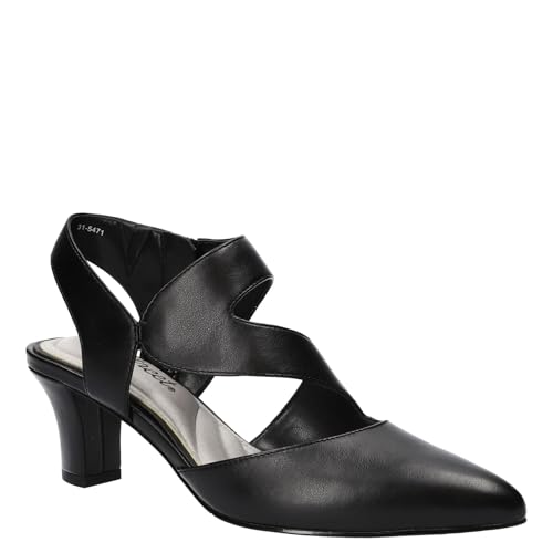 Easy Street Women's Venue Dress Shoe Pump, Black/Gore, 8.5 Wide
