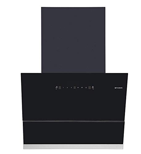 Faber 60 cm 1500 m³/hr angular Kitchen Chimney (HOOD APEX FLHC SC BK 60, Filterless technology, Touch Control, Black)