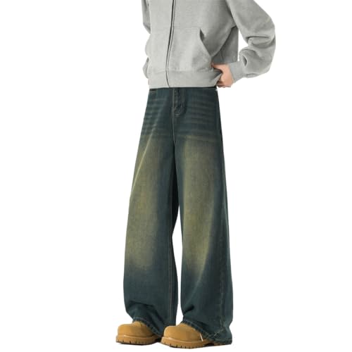 Seidarise Men's Hip Hop Jean Joggers Loose Fit Streetwear Biker Baggy Jeans Pants Stylish Printed Cargo Denim Pants