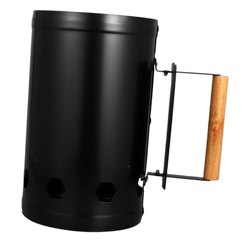 FONDOTIN Barril de Carbono de iluminación Panel Aislante Termico mechero Herramienta de Barbacoa Chimenea Pozo de para Acampar fosa Cubo de carbón Barril de carbón de Barbacoa Black