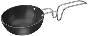 Amazon Brand - Solimo Hard Anodized Small Tadka Pan (9.4cm),Aluminium, Black