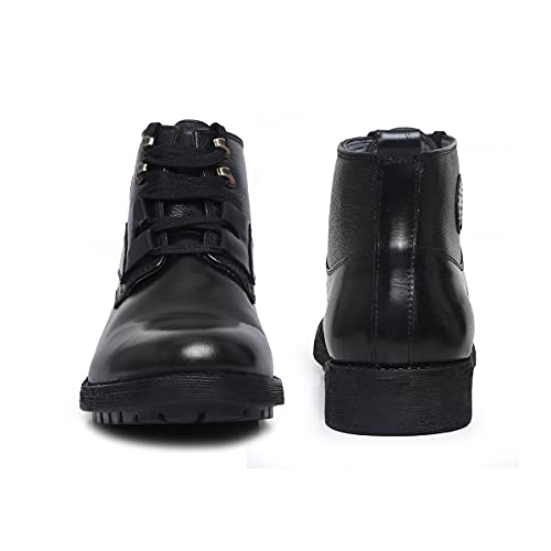 Image of Zoom High Ankle Genuine Leather Shoes Boots for Men Formal Casual Branded A-4701 | Men's Ankle Boots With Laces | High Ankle Formal Shoes for Men Leather Boots Branded | 100% Pure Leather