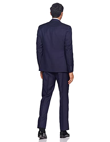 Image of Raymond Wool Blend Men's Full Sleeve Contemporary FIT Dark Blue Formal Suit
