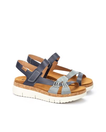 Image of PIKOLINOS Palma W4N-0968 Women's Sandals - Stylish Premium Leather Wedge Sandals - Cushioned Insole, Hook & Loop Closure, Ultra-Light Sole for Everdat Walking