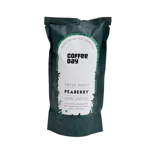 Image of Cafe Coffee Day Premium Combo of Peaberry - 100% Arabica and Unwind - 80% & 20% Chicory Blend, Rich Aroma, South Indian Filter Coffee, 200 Grams Each