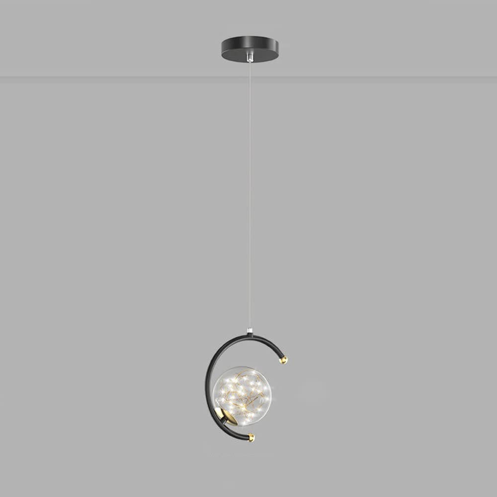 Lustre LED de conception étoilée dorée luminaire luxe salon