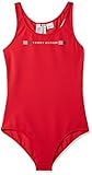 Una pieza Tommy Hilfiger One-Piece Traje de Bao de una Sola Pieza, Primary Red, 12 años para Niñas