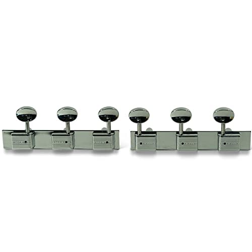 Kluson 3 On A Plate Deluxe Series Tuning Machines For Lap Steel Guitar Chrome