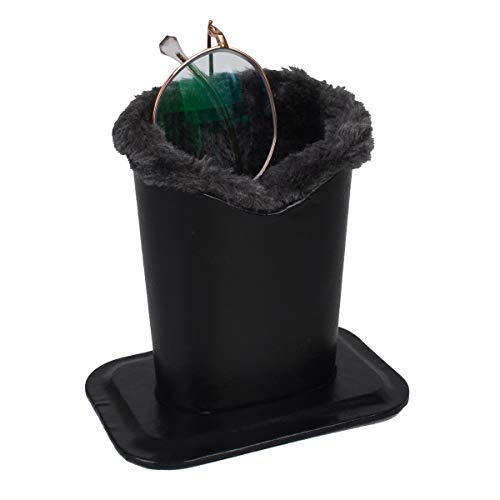 Image of Pack of 2 Soft Plush Lined Eyeglasses Holder Stand Protective Glasses Holder Stand