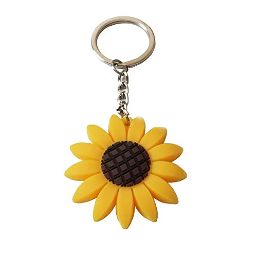 ccHuDE 10 Pcs Sunflower Keychains for Sunflower Theme Party Favors Sunflower Key Ring Keyring for Summer Birthday