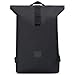 Produktbild Johnny Urban Rolltop Rucksack Wasserdicht Damen & Herren Schwarz Alec Roll Top Kurierrucksack aus wasserfester Plane - Fahrradrucksack für Alltag & Uni, Flexibel & mit herausnehmbaren Laptopfach