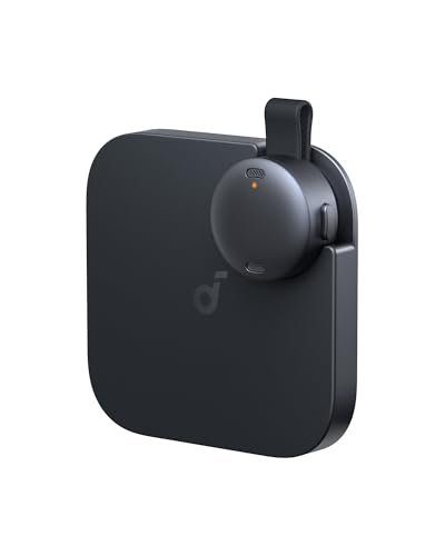 soundcore Work by Anker, tragbarer KI-Sprachrecorder, intelligente KI-Transkription & kombinierte Meeting-Protokolle, Doppeltipp zum Markieren, Kompakt, Datenschutz, Lange Akkulaufzeit（Schwarz）