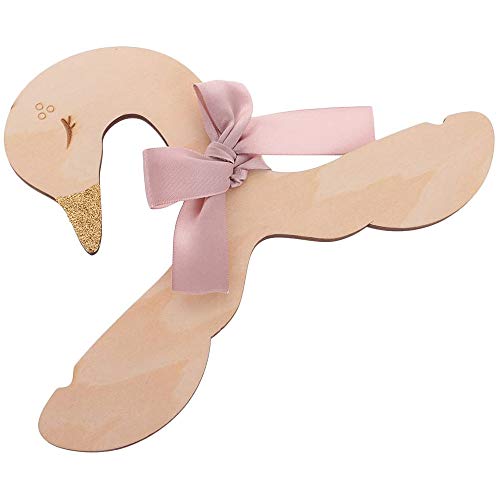Miniatura 7 de Pofet Percha De Ropa Para Niños De 5 Piezas - Percha De Madera Con Forma De Cisne Percha De Gancho De Madera Con Bowknot Para Bebés Y Niños Perchas Para Cuarto De Niños Adornos Para El Hogar
