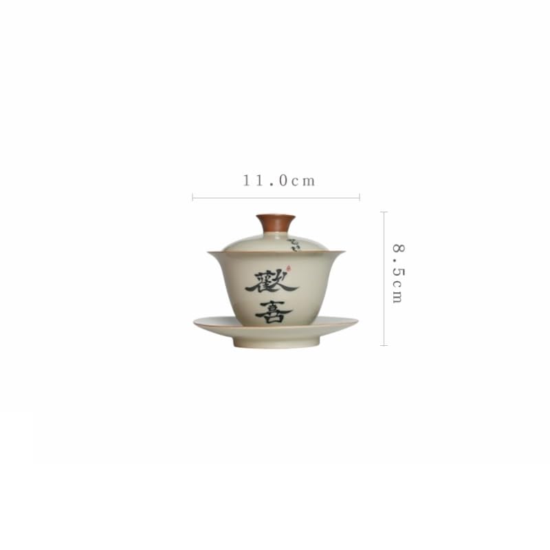 Teetasse Kaffeetasse Reise Kaffeetasse Handschrift Deckel Schüssel Haushalt Keramik Kleine Tee Retro Tee-Set
