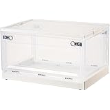 WQNB 家庭での大容量収納に最適な超大型折り畳み収納ケースで、収納ボックスとして衣装を整理するコンテナとしても活用可能。蓋付き透明仕上げで内部物品が確認しやすく、多機能設計で様々な小物も収納でき、不使用時に折りたたんでスペースを節約する実用的収納用品​