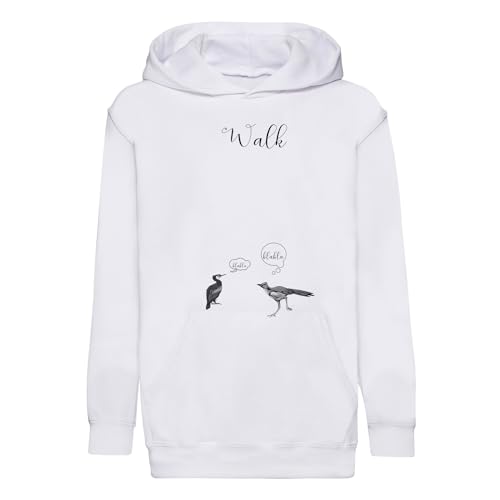 Sweat à capuche enfant idéal pour l'école dessin humour oiseaux
