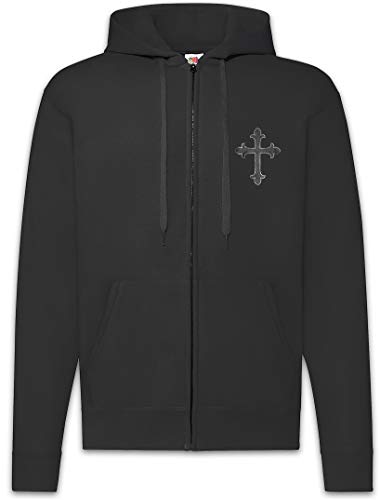 Sweat à capuche Christian Cross I avec fermeture zippée robuste et motif imprimé