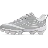 Under Armour Boys' Leadof Icon Low RM JR Baseball Cleats, (075) Baseball Gray/Baseball Gray/White, 2, US