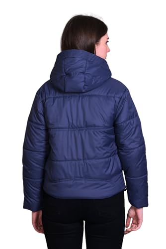 Image of SANE ORIGINALS Hooded Winter Jacket for Women in Full Zipper || Stylish Semi Crop Warm Jacket for Women Winter Wear with Hood ||