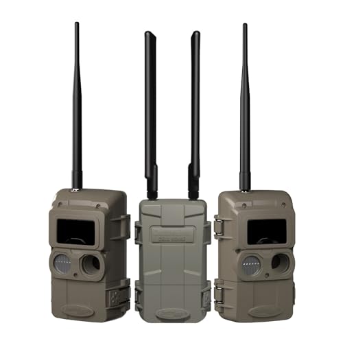 Cuddeback CuddeLink Wireless, 3rd Gen Sensor, Low-Glow Black Flash LED Camera with Antenna and Strap Bundle with Cuddeback CuddeLink Cell Home with Patented Wireless Technology (3 Items) - Cuddeback