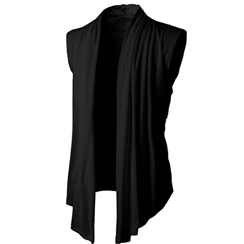 Colygamala Mens Cardigan Vest Sleeveless Casual Shawl Collar Open Front Long Waistcoat4