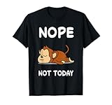 Nope Monkey Sleeping Sleep Pajama Nightgown T-Shirt