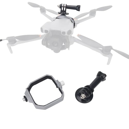 YYRCVRA Mini 5 Pro Drone Camera Mount Top Carry Extension Bracket with 1/4 Screw Tripod Mount Adapter Compatible for DJI Mini 5 Pro Drone Accessories for Action Camera/LED Flight Light