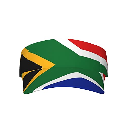 Cute South Africa Flag Sun Visor Hats Women Men Sun Protection Cap Hats Adjustable Summer South African Flag Sports Visor Hats