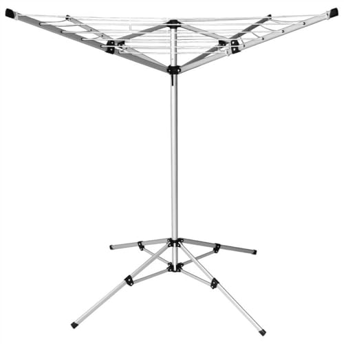 4-Arm Portable Rotary Airer Washing Line with 16m Drying Area – Adjustable Height Outdoor Clothes Dryer – Lightweight Aluminium Folding Rotary Dryer for Garden, Camping & Caravan (20kg Capacity)