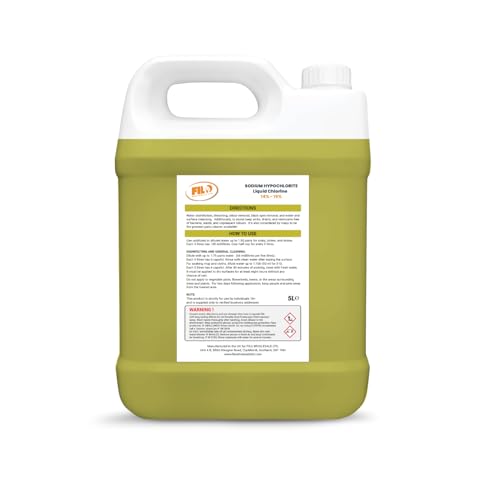 FILO Sodium Hypochlorite 20L (4x 5l) - High Strength Brick, Driveway & Patio Cleaner | Stain Removal | Algae Control | Bleaching Agent | Odour Removal | Black Spot Removal