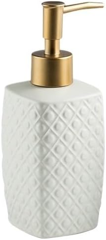 Kitchen Soap Dispenser Soap Dispenser Simple Ceramic Hand Sanitizer Bottle Hotel Club Shampoo Shower Gel Refill Bottle Lotion Press Bottle Bathroom Soap Dispenser(B)
