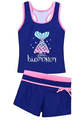 Akokvlar Girls Two Piece Bathing Suit Swimsuit Tankini Swimwear with Boyshort2