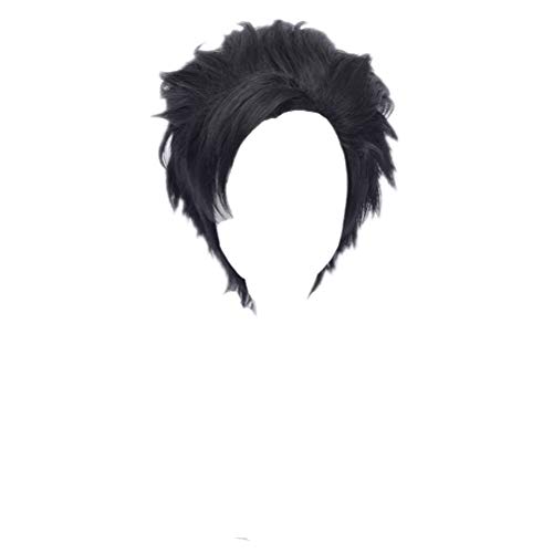 Kadiya Boys Cosplay Wig Full Hair Heat Resistant Black Fashion Synthetic Hair #TOP14