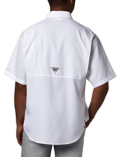 Columbia Camisa masculina Tamiami II de manga curta, branca, GG