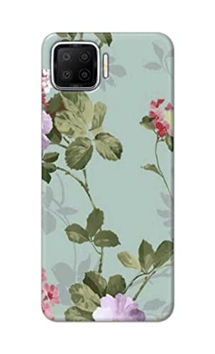Image of Printed Hard Back Cover Case for Oppo F17 Back Cover (Floral Painting) -1302