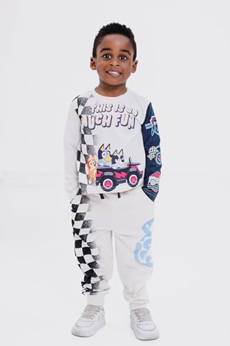 Image of Bluey T-Shirt and French Terry Jogger Pants Outfit Set Infant to Big Kid Sizes (12 Months - 10-12)