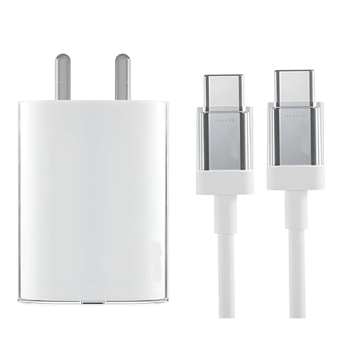 Image of Original 45 Watt PD Fast Charging Adapter with Type C-to-C Cable Compatible with Nothing Phone 2Phone 1 (Adapter and Cable) with SIX Months Replacement Warranty