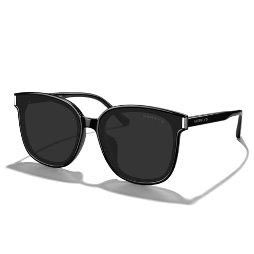 MERRY'S Modern Oversized Square Acetate Sunglasses for Women and Men UV400 Polarized Sunglasses S6196