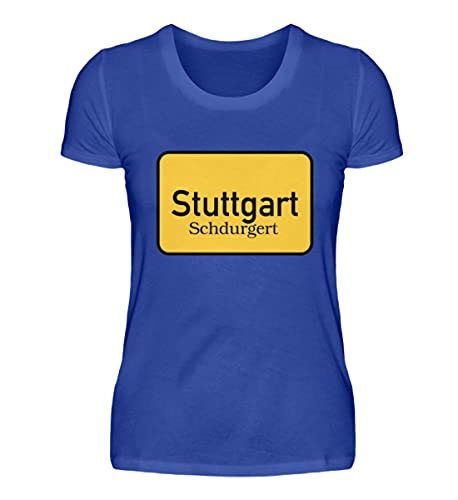 T-shirt pour femme Stuttgart bleu taille XL - Vêtement Generisch confortable au quotidien