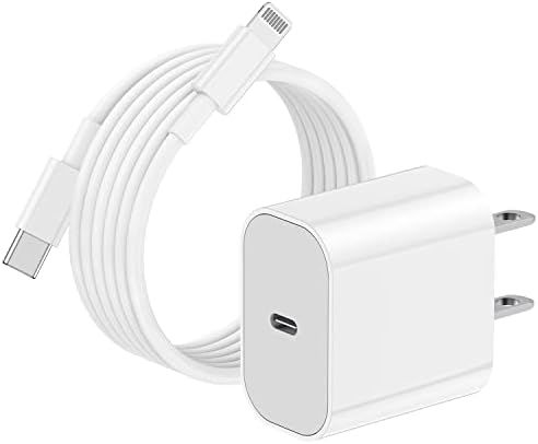 iPhone 13 12 Fast Charger Block,20W PD High Speed Charging Adapter with Type C to Lightning Cable 6Ft [Apple MFi Certified],Original iPhone USB C Charger for iPhone 13 12 11 Pro Max Mini(1-Pack)