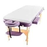 HOMBYS Memory Foam Massage Bed Mattress Topper, Massage Table Mattress Topper with Removable Cover and Holding Elastic Bands, Non-Slip Lash Bed Cushion Only (Bed Not Included)