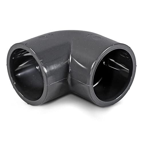 POOL Total Angle en PVC 90° avec manchon adhésif des deux côtés pour coller avec des tubes en PVC de 50 mm Cover